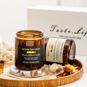 Luxury Glass Jar Candles with Pure Essential Oils