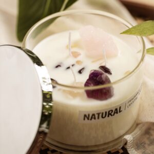 Natural Soy Wax Glass Jar Candles Smokeless